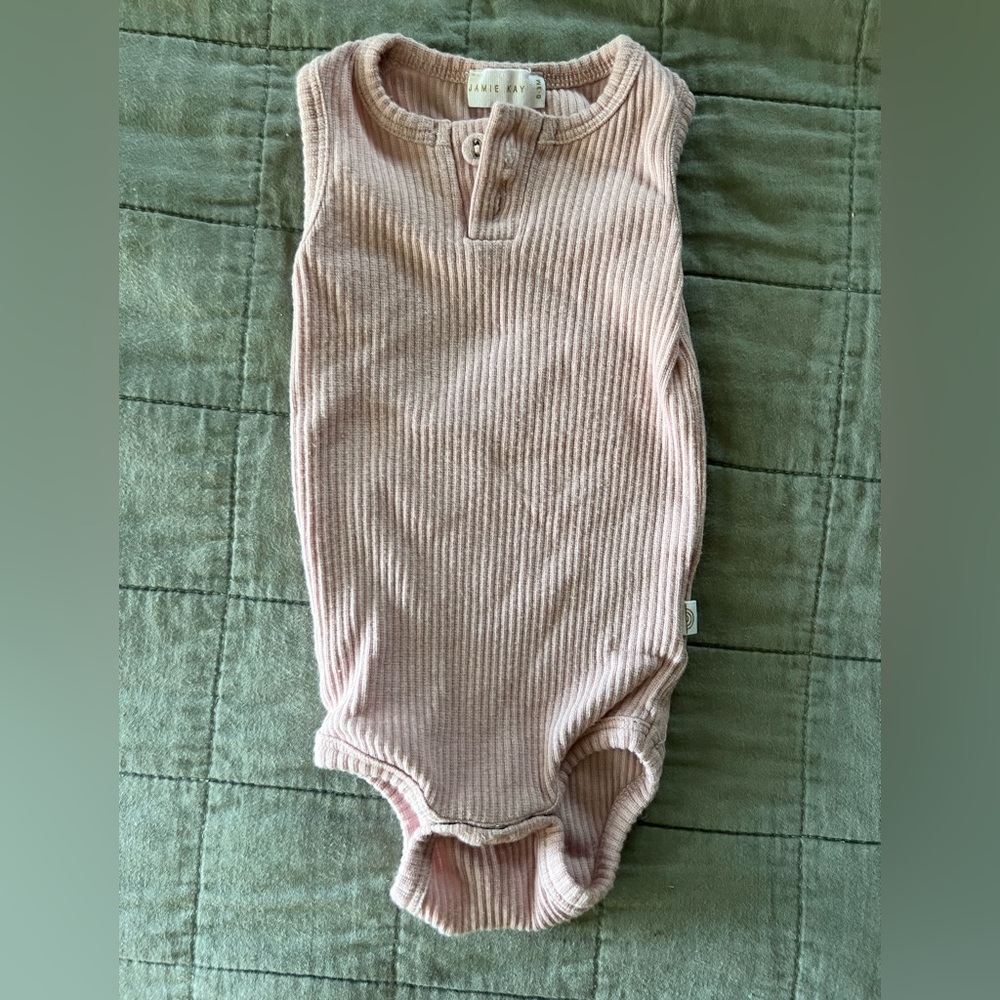 Baby Girl pale pink onesie